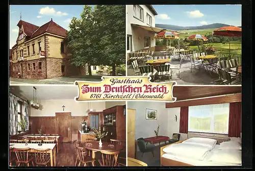 AK Kirchzell /Odenwald, Vier Ansichten vom Gasthaus Zum Deutschen Reich