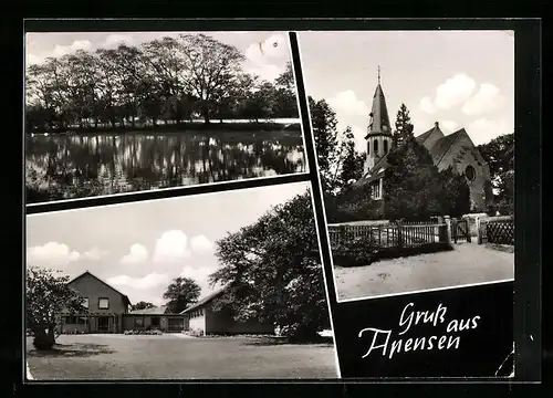 AK Apensen, Drei Ansichten aus dem Ort