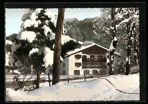 AK Alterschrofen-Füssen /Allgäu, Wildpark-Hotel im Winter