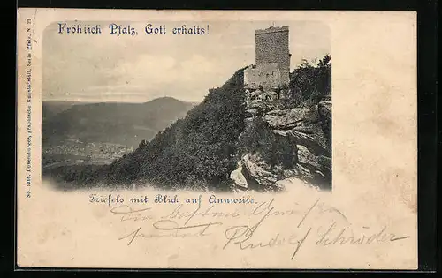 AK Annweiler /Pfalz, Ortsansicht von der Burg Triefels aus