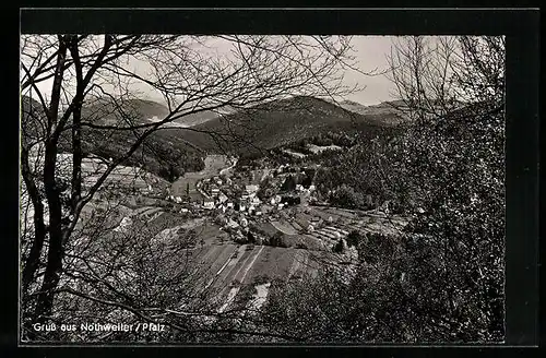AK Nothweiler /Pfalz, Ortsansicht von einem Berg aus