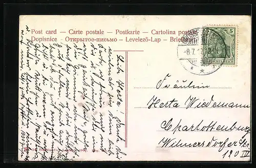 AK Hamburg, Partie aus dem Ohlsdorfer Friedhof