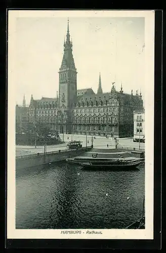 AK Hamburg, Blick zum Rathaus