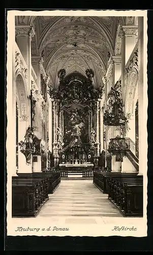 AK Neuburg a. d. Donau, Inneres der Hofkirche