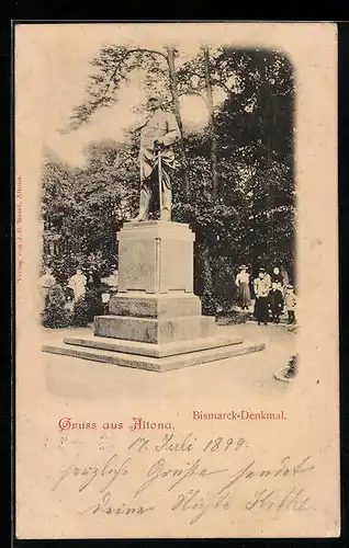 AK Hamburg-Altona, Bismarck-Denkmal