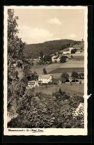 AK Warmensteinach i. Fi., Teilansicht mit Hotel Krug