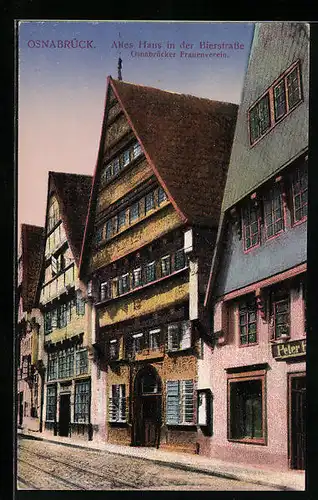 AK Osnabrück, Altes Haus in der Bierstrasse (Osnabrücker Frauenverein)