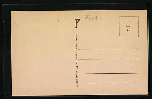 AK Hallig Hooge, Teilansicht mit Kirche