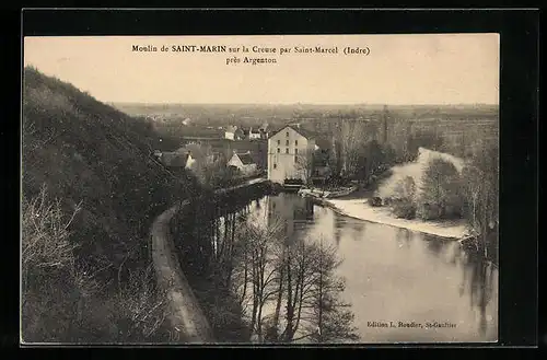 AK Saint-Marcel, Moulin de Saint-Marin sur la Creuse