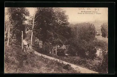 AK St-Gaultier, Route de Rivarennes à Usseau