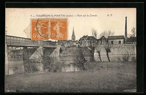AK Tournon-St-Martin, Pont sur la Creuse
