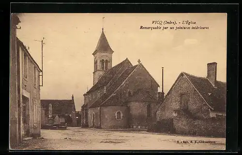 AK Vicq, L`Èglise Remarquable par ses peintures intèrieures