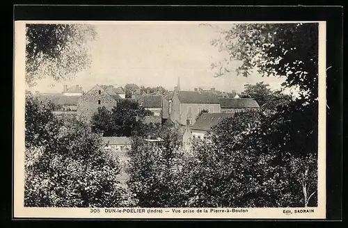 AK Dun-le-Poelier, Vue prise de la Pierre-à-Bouton