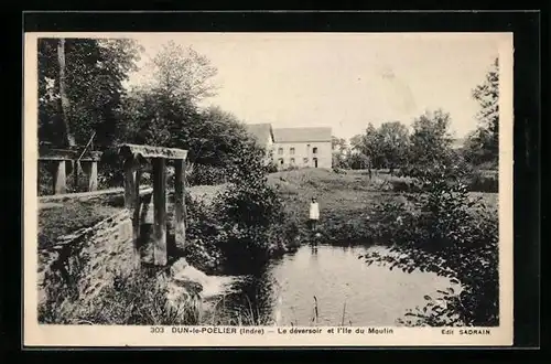 AK Dun-le-Poelier, Le dèversoir et l`Ile du Moulin