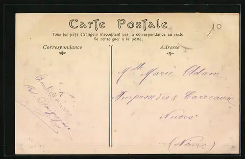 AK Gargilesse, Teilansicht mit Kirche