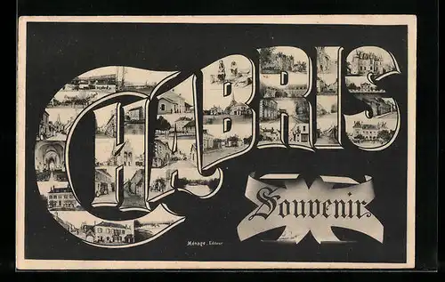 AK Chabris, Ansichten aus dem Ort im Ortsnamen