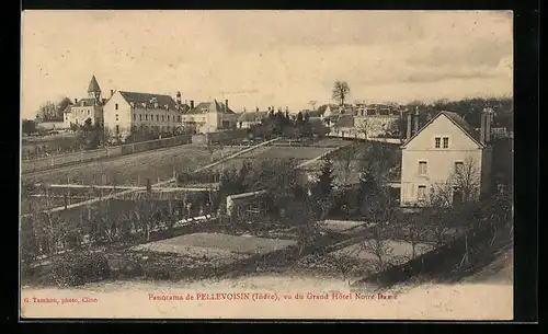 AK Pellevoisin, Panorama-vu du Grand Hotel Notre Dame