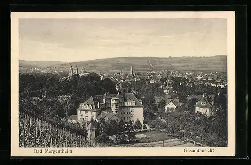 AK Bad Mergentheim, Gesamtansicht aus der Vogelschau