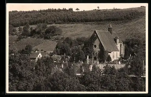AK Creglingen a. d. Tauber, Hergottskirche mit Friedhof