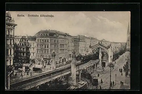 AK Berlin-Schöneberg, Hochbahn Bülowstrasse