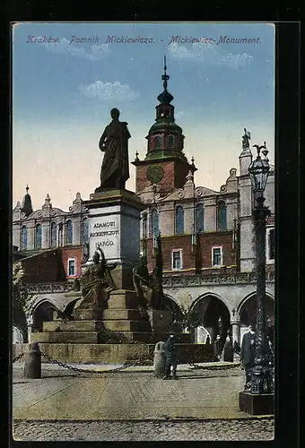 AK Krakow, Mickiewicz-Monument