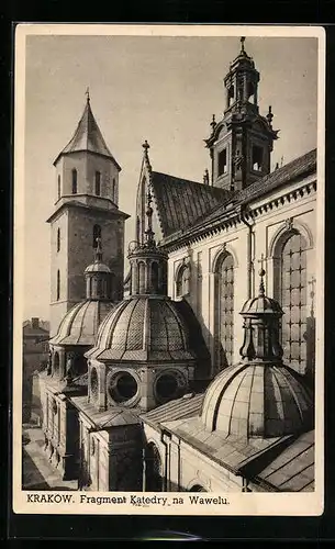 AK Krakow, Fragment Katedry na Wawelu