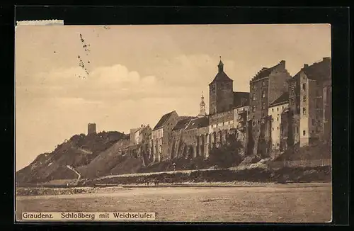 AK Graudenz, Schlossberg mit Weichselufer