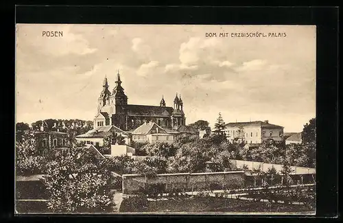 AK Posen, Dom mit Erzbischöfl. Palais