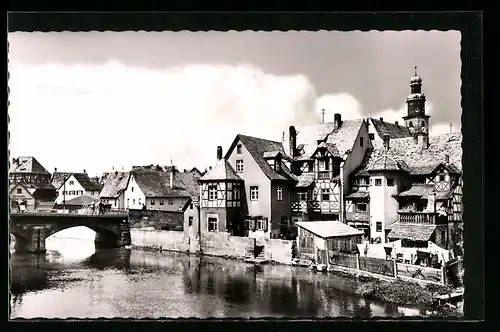 AK Lauf an der Pegnitz, Ortspartie am Wasser