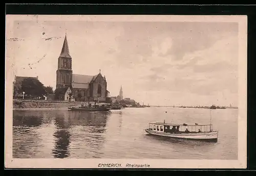 AK Emmerich, Rheinpartie mit Kirche