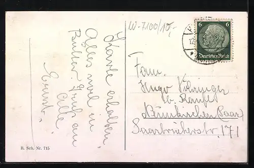 AK Heilbronn, Ortspartie mit Haus