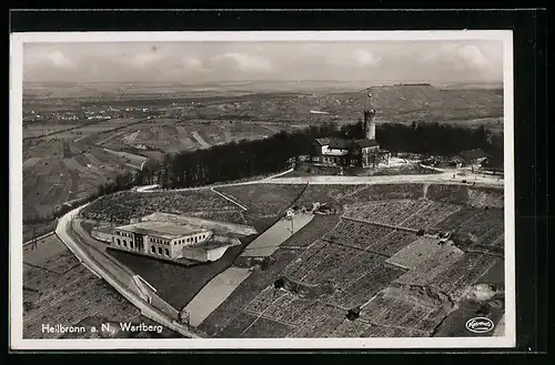 AK Heilbronn a. N., Fliegeraufnahme vom Wartberg