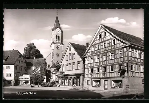 AK Sulzbach /Murr, Ortspartie mit Kirche