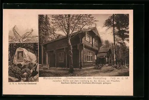 AK Ruhla, Waldschänke Dreiherrnstein am Rennberg