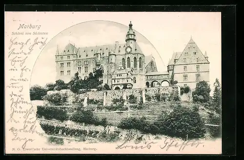 AK Marburg, Schloss von Südosten