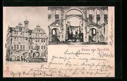 AK Hersfeld, Rathaus, Stiftsruine, Inneres