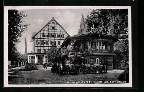 AK Schweigmatt /bad. Schwarzwald, Ortspartie mit Bewohnern