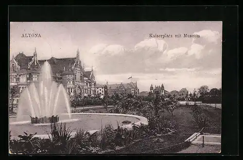 AK Hamburg-Altona, Kaiserplatz mit Museum