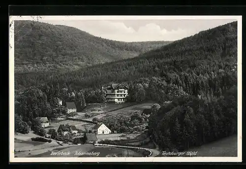 AK Berlebeck, Teutoburger Wald, Ortsansicht mit Johannaberg