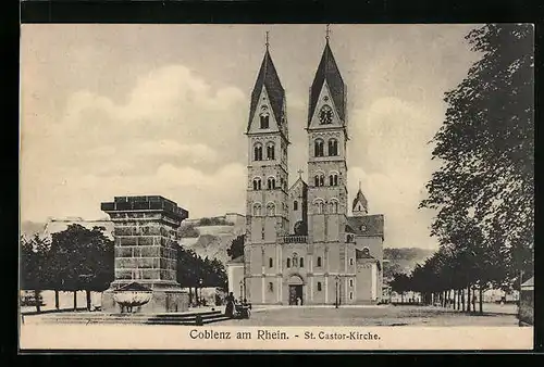 AK Coblenz an Rhein, St. Castor-Kirche