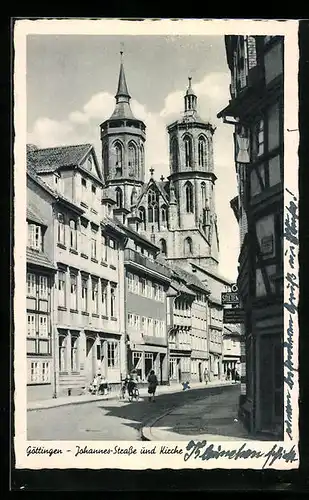 AK Göttingen, Johannes-Strasse u. Kirche