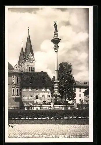 AK Eichstätt /Bayern, Residenzplatz mit Mariensäule