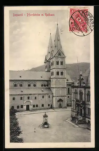 AK Boppard, Pfarrkirche m. Rathaus