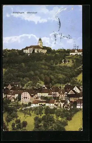 AK Stühlingen, Oberstadt mit Wald