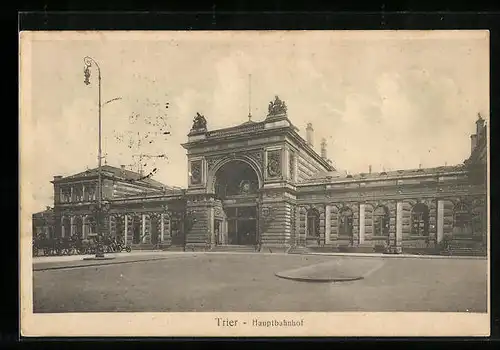 AK Trier, Ansicht vom Hauptbahnhof