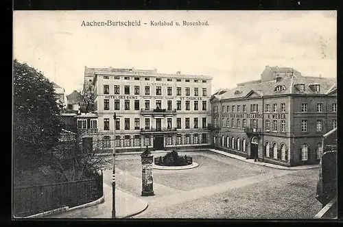 AK Aachen-Burtscheid, Karlsbad u. Rosenbad