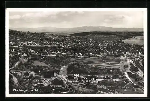 AK Plochingen a. N., Ortsansicht aus der Vogelschau