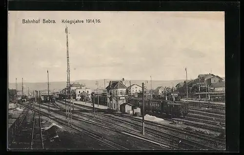 AK Bebra, Bahnhof, Kriegsjare 1914 /16