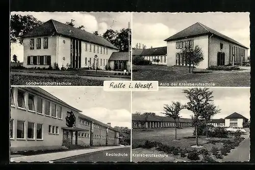 AK Halle i. Westf., Landwirtschaftsschule, Realschule u. Kreisberufsschule