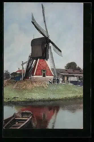 Künstler-AK Photochromie Nr. 1943: Blick auf eine Windmühle